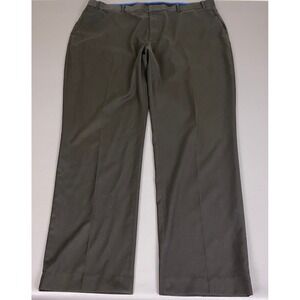 AXIST Mens Dress Pants 44x34 Dark Gray Flat Front Straight Leg Trousers Business